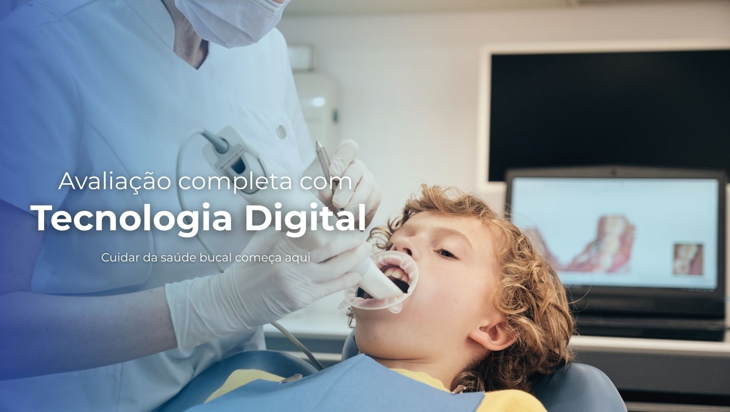 Avaliação odontológica com tecnologia digital em clínica moderna em Vila Olímpia