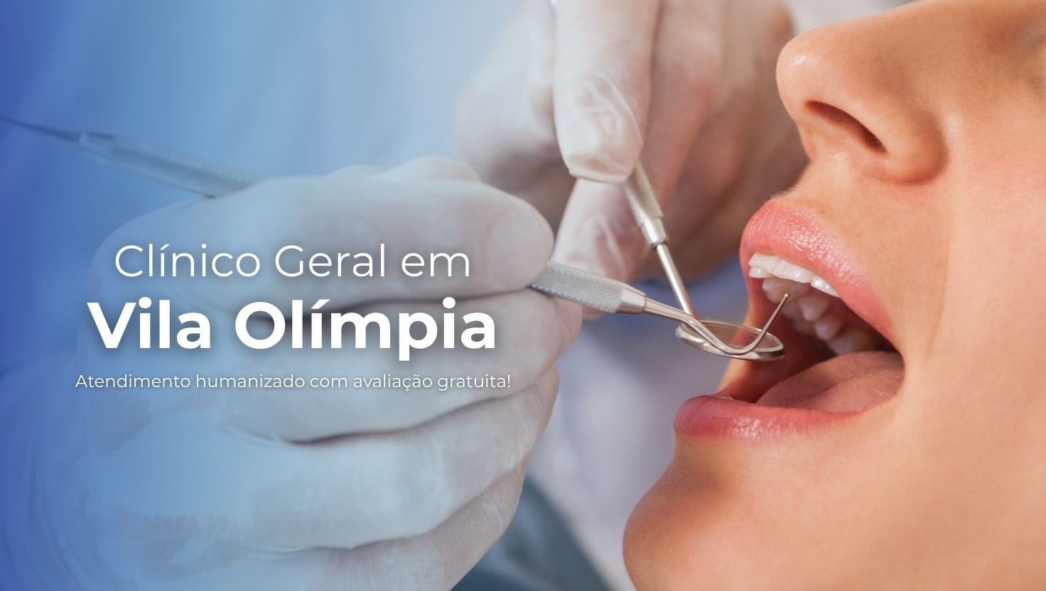 Dentista clínico geral atendendo paciente com sorriso em clínica odontológica na Vila Olímpia